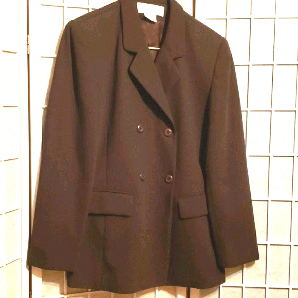 JONES NEW YORK WOOL, DOUBLE-BREASTED BLAZER SZ 6